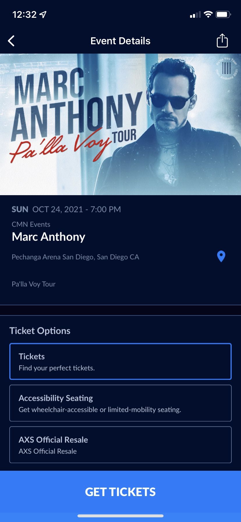 Marc Anthony Tickets For Tonight 10/24 Pechanga