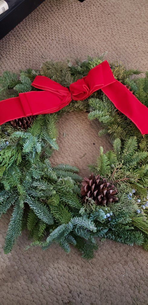 Wreath Bows And Pine Cones