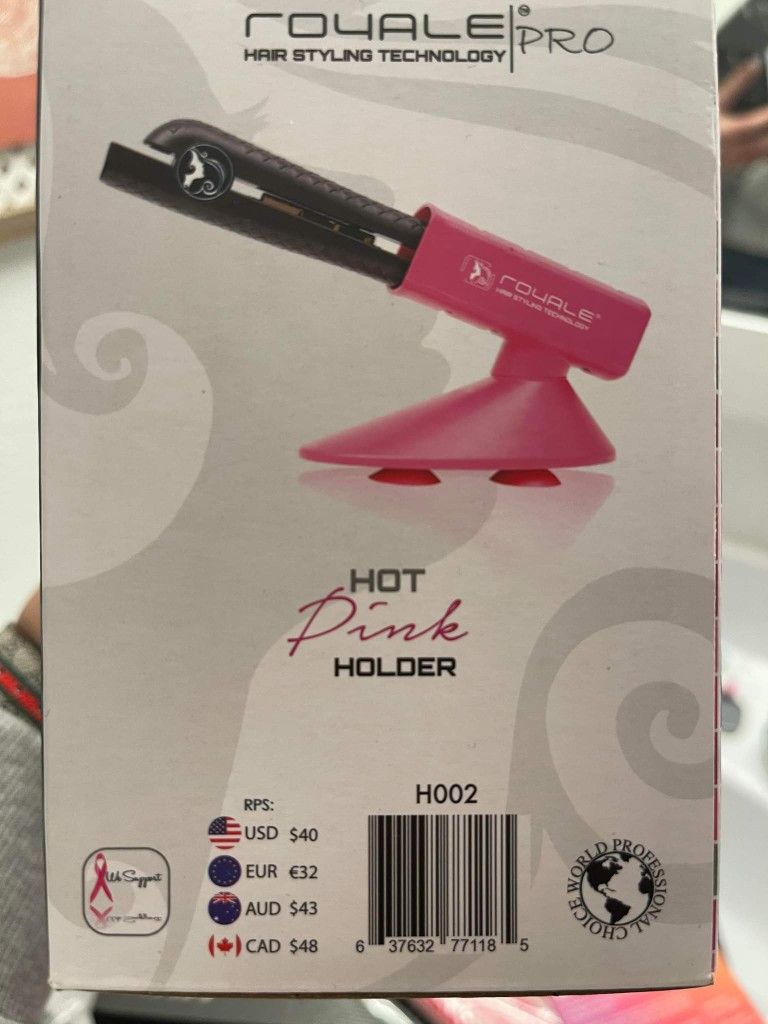 Hair Straightener, Ceramic Brush, Holder, And Pouch.