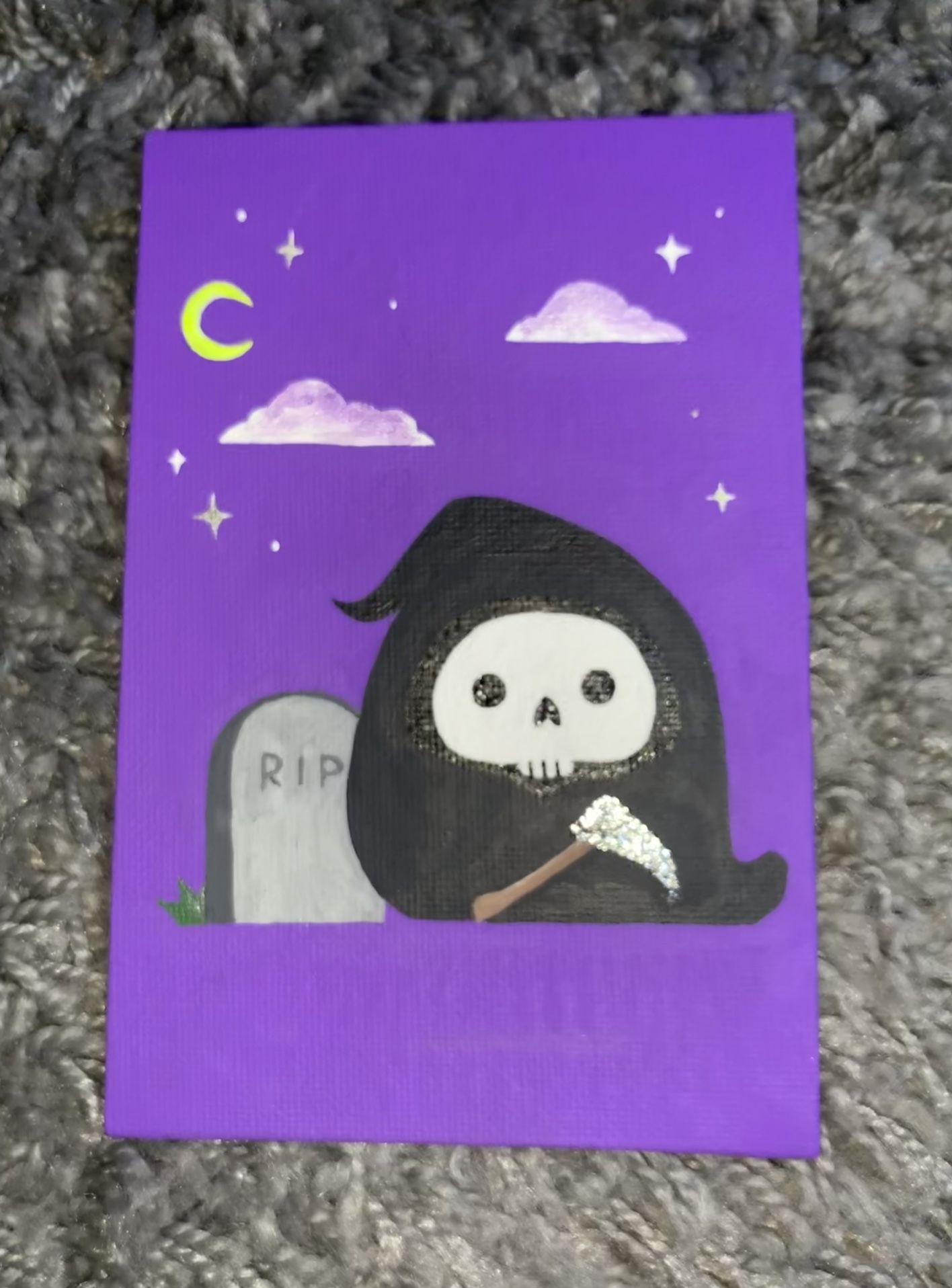 Grim Reaper Squishmallow Painting