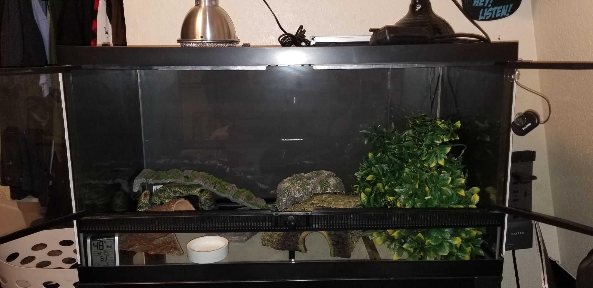 Zilla Front Opening 40 Gallon Breeder Terrarium, Stand and Supplies for