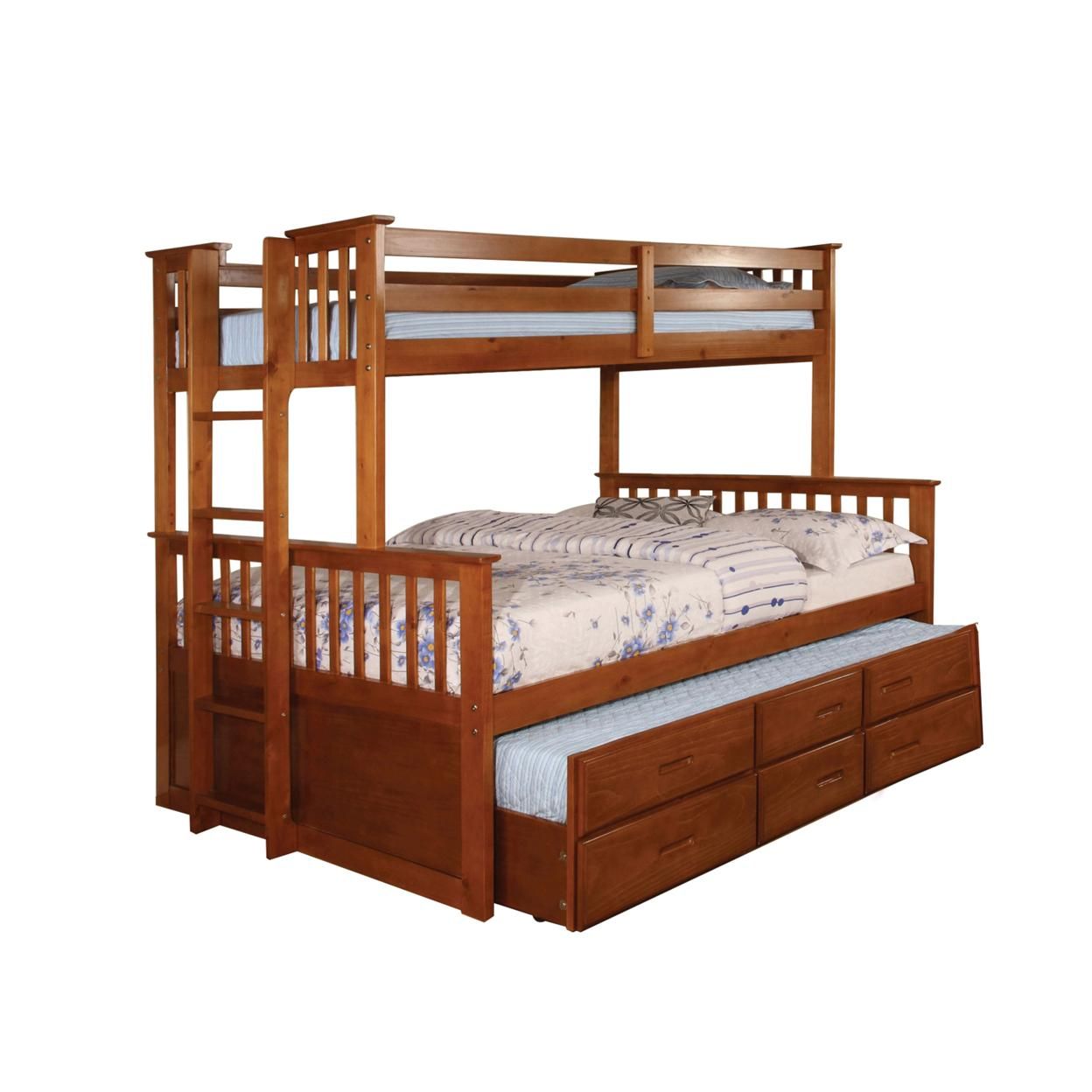 Saltoro Sherpi Bunk Bed with Attached Side Ladder, Brown