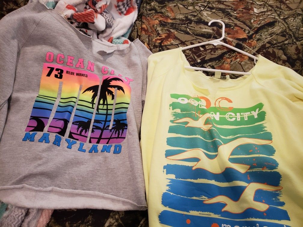 12 dollars each. Never worn both for 20. Size M and S but fit the same