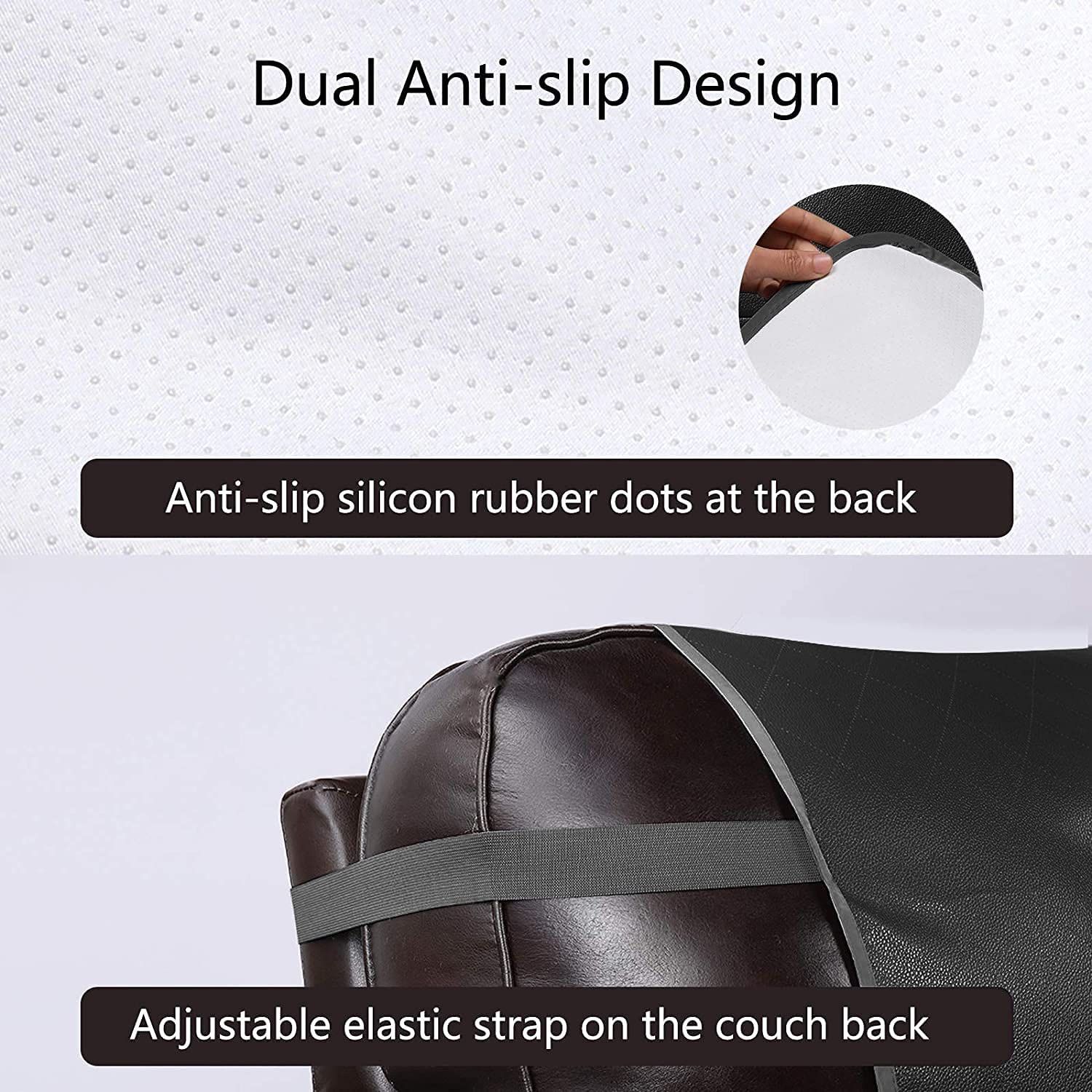 100% Waterproof Leather Couch Cover for Dogs Anti Slip Oversized Couch Covers