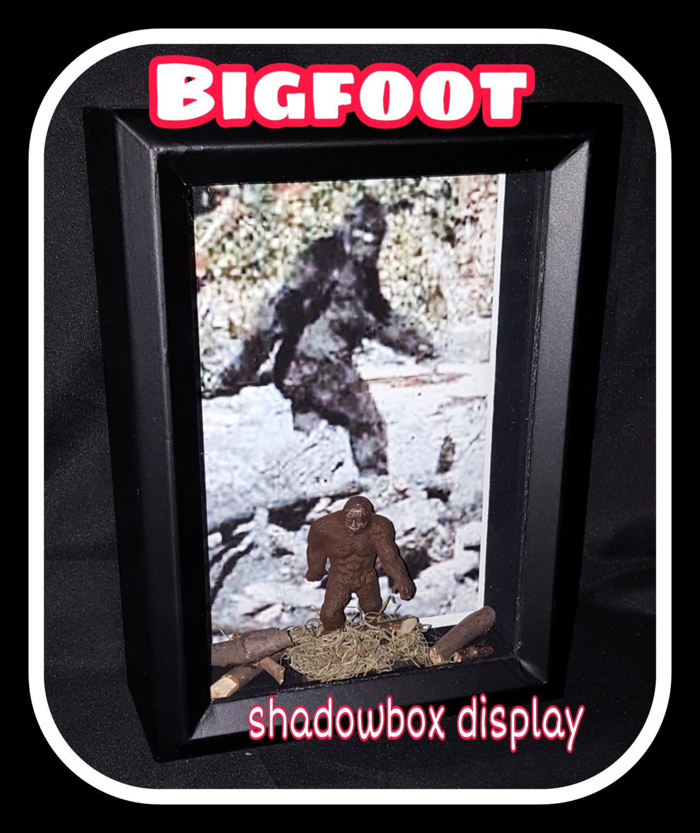 Bigfoot shadowbox display...wall ready or on the shelf..Brand New!!!