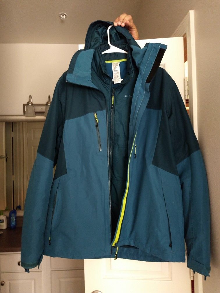 Quechua Men's Waterproof Jacket (Dual Layer)