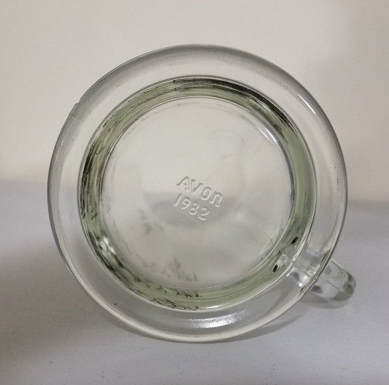 Avon 1982 Canadian Geese Goose Hunting Beer Mug Glass Stein 5.25" Vintage