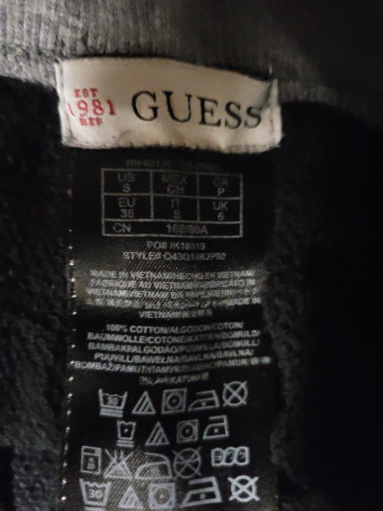 GUESS JOGGERS BLACK AND GRAY SIZE S 