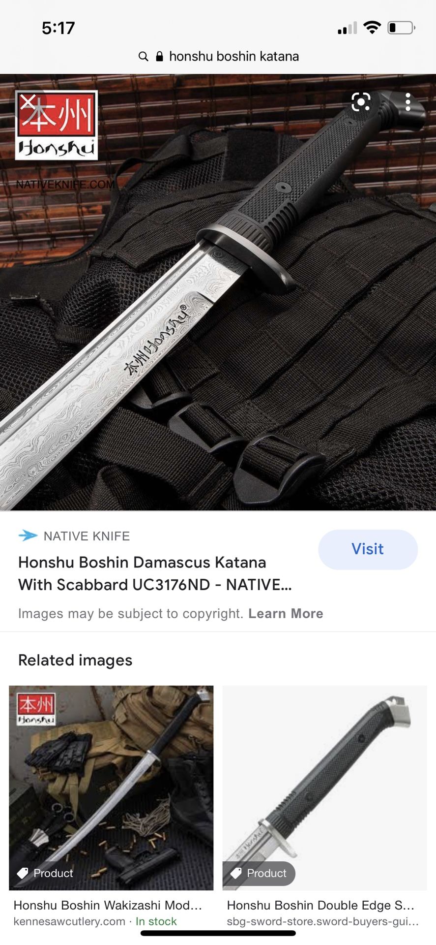 Honshu Boshin Katana