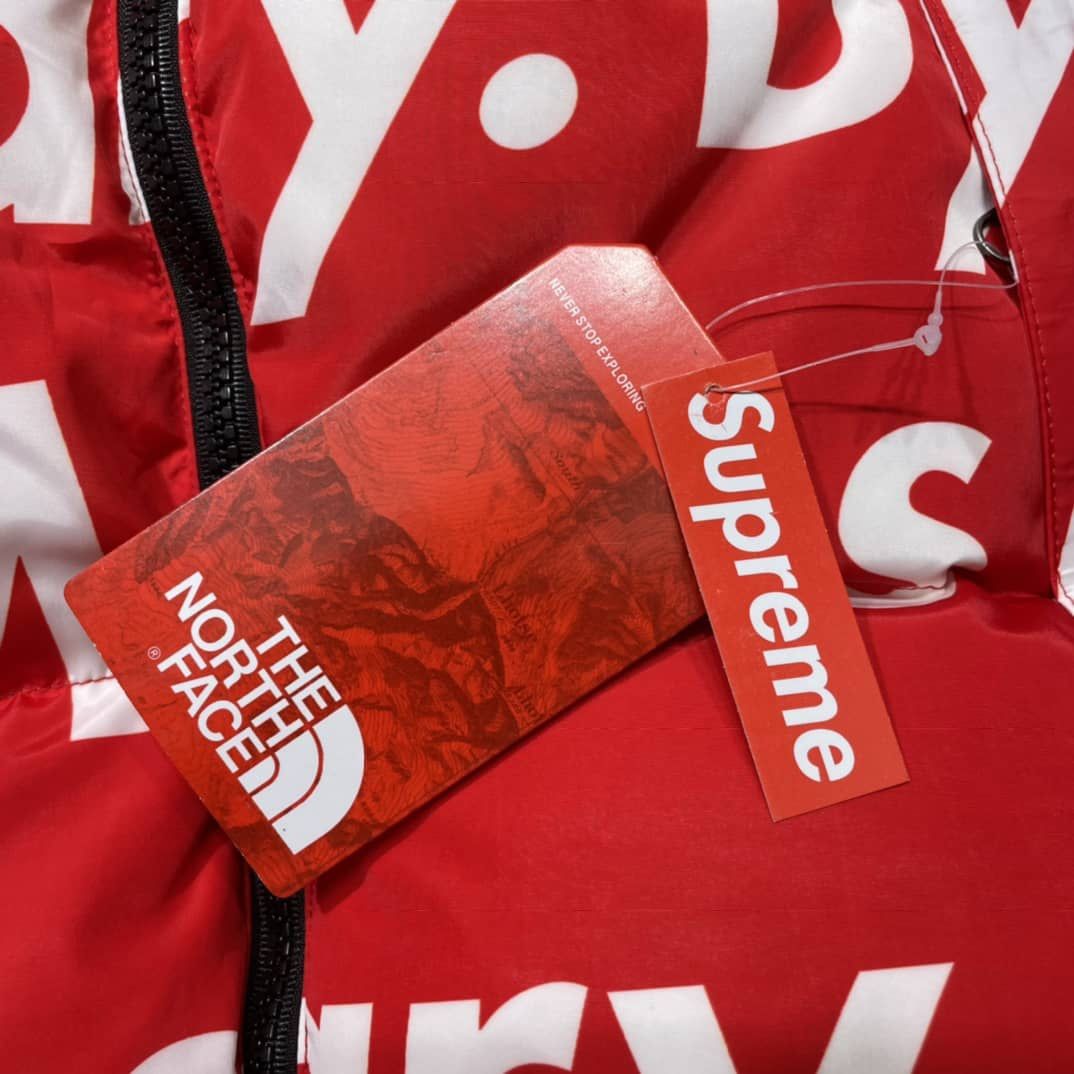 Supreme X North Face By Any Means Necessary Red Large Nuptse