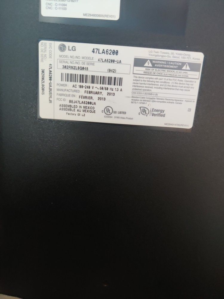 LG 47" TV - *DELIVERED* $150