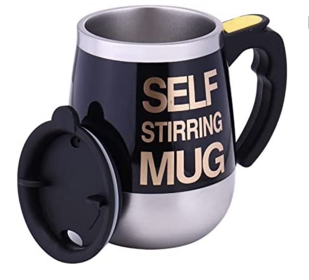 Self Stirring Mug Auto Self Mixing Stainless Steel Cup for Coffee/Tea/Hot Chocolate/Milk Mug for Office/Kitchen/Travel/Home -450ml/15oz The best gift（