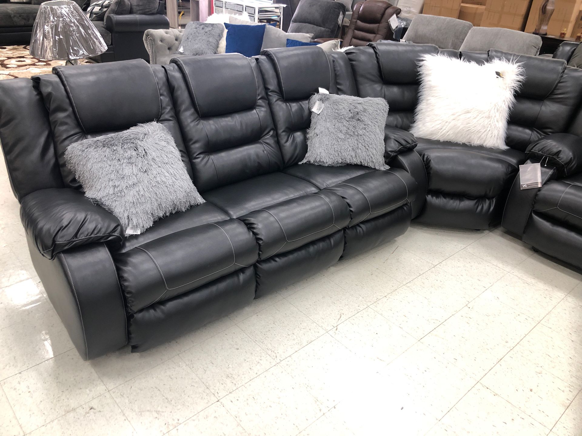 Reclining living room so available in black or brown sofa loveseat or sectional