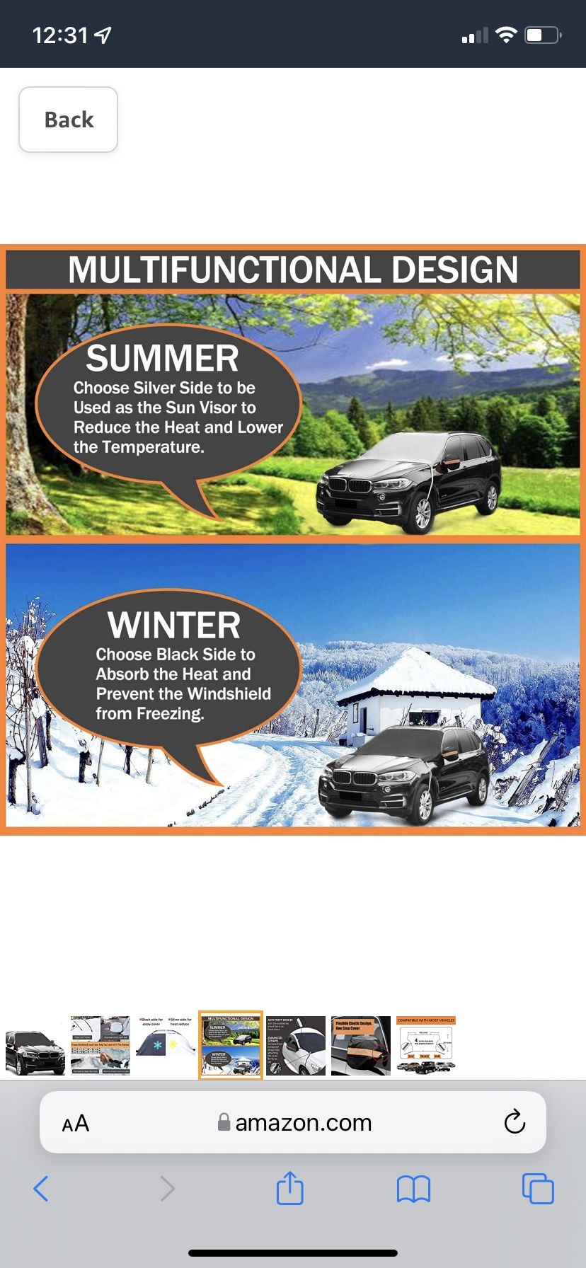 Car Windshield Snow Cover