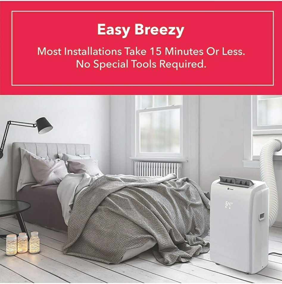 14,000 BTU Portable Air Conditioner - Conveniently Cools Rooms 500 to 650 Square Feet
