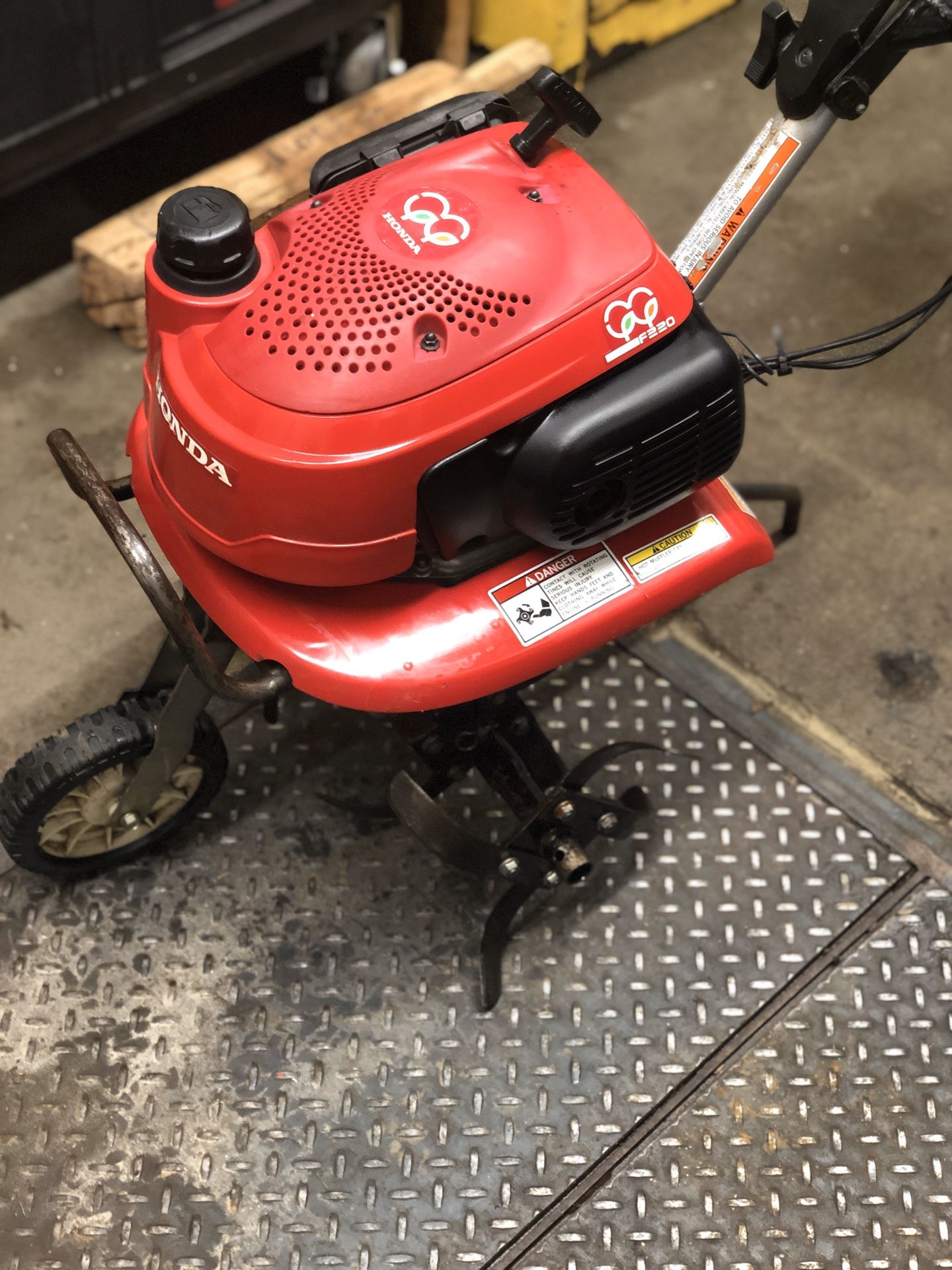 Used Honda F220 21" Roto Tiller Lawn Garden Cultivator Mid Tine Gas