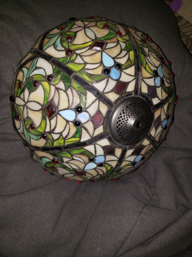 Vintage Tiffany style stained glass lamp shade
