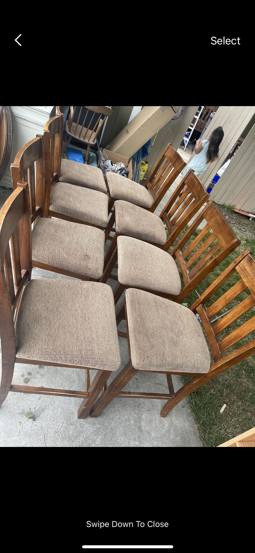 Bar Height Table With Butterfly And 10 Chairs