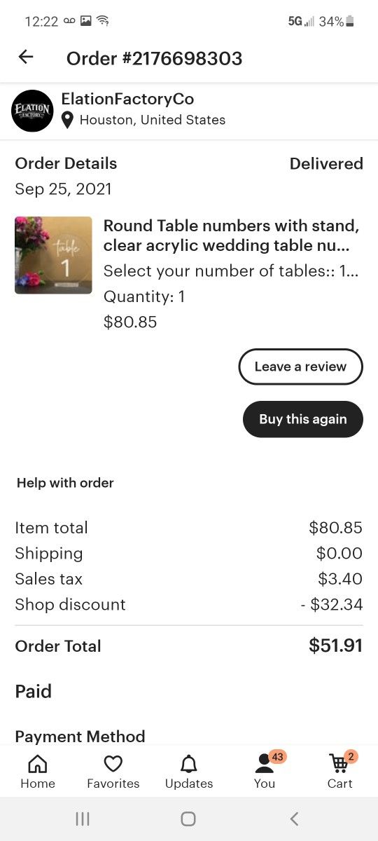 Table Numbers