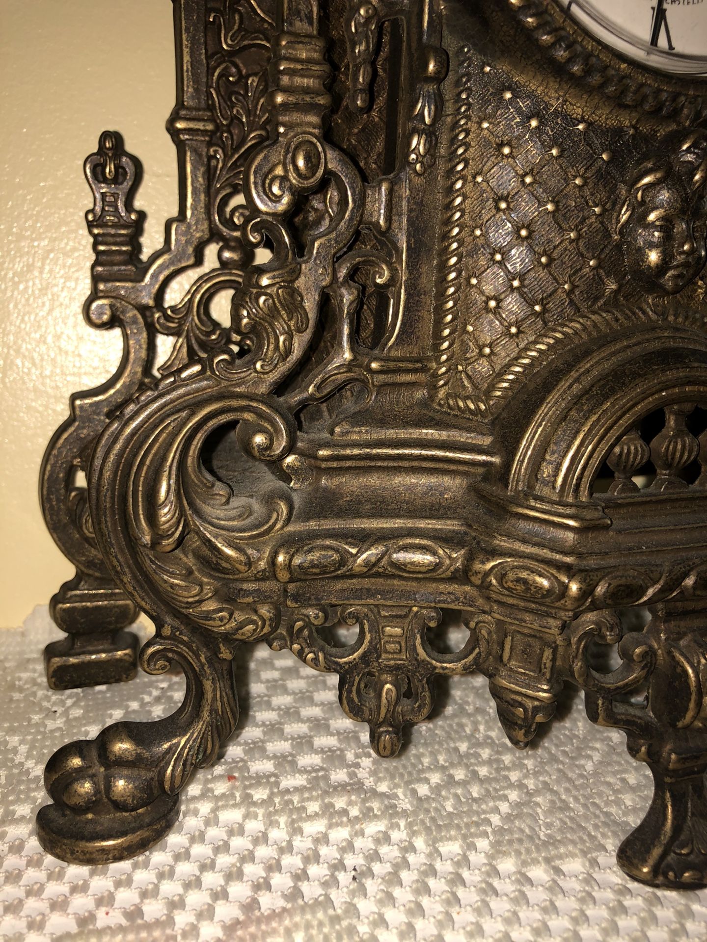 Antique Mantle Clock w/ Candelabra