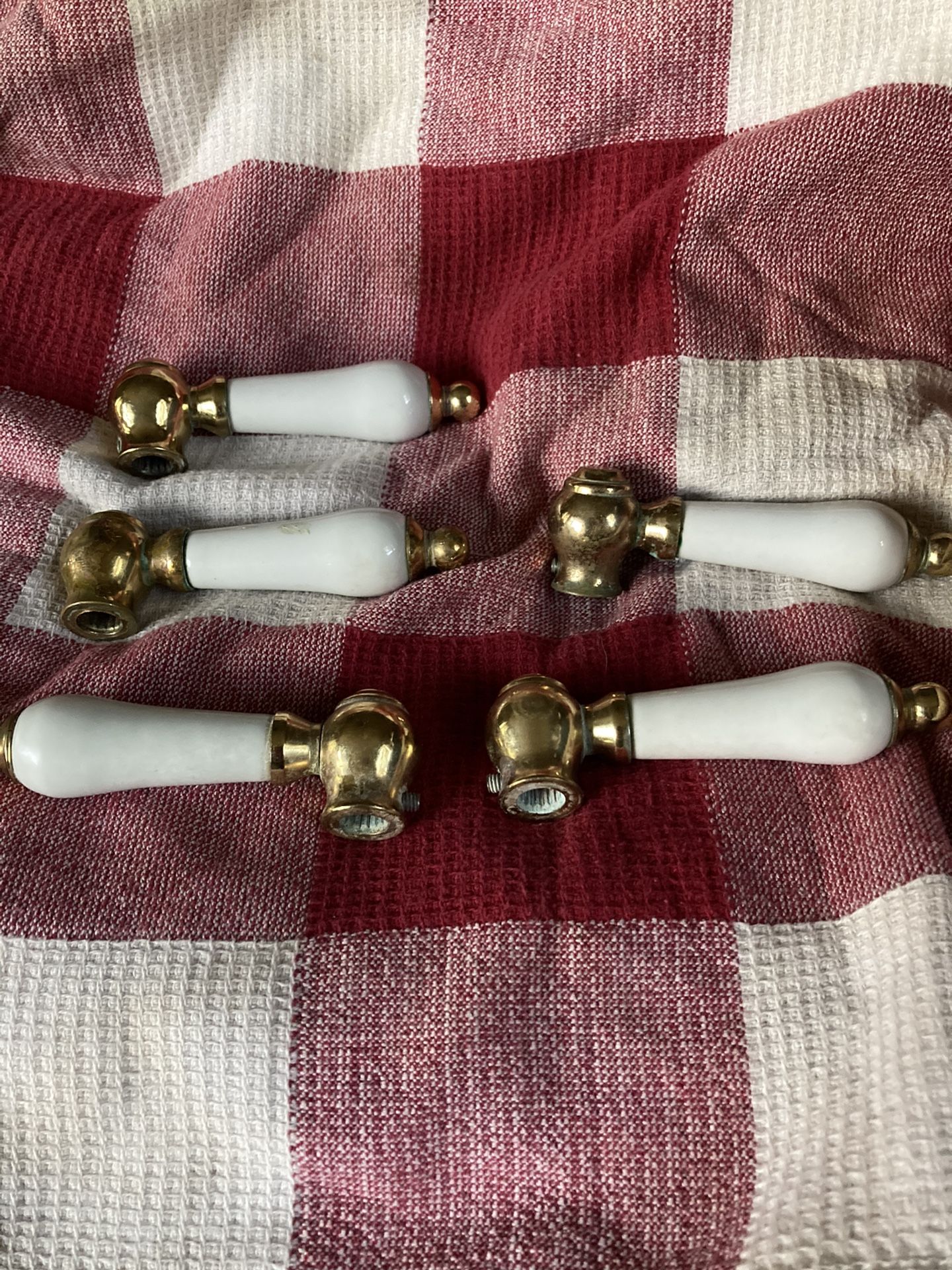 Porcelain And Brass Levers