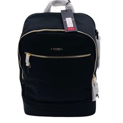 TUMI Brooklyn Double Compartment Backpack Black with Gold Hardware Voyageur Thumbnail