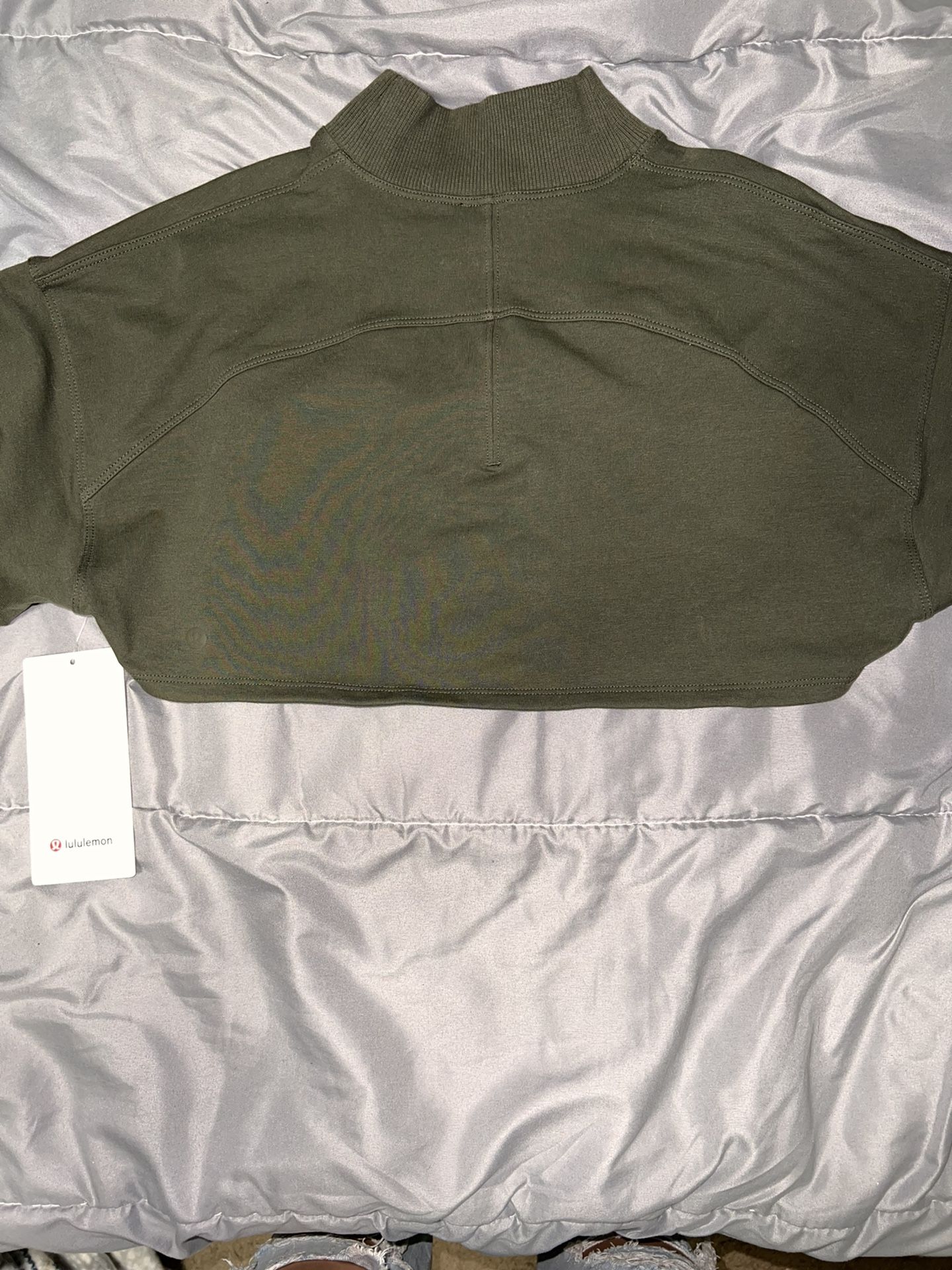 Lululemon Size 10 Green Crop Open Front Sweater