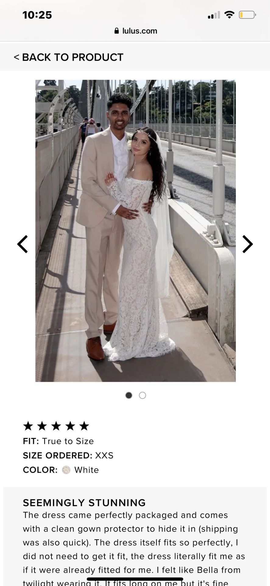 LULUS BOHO WEDDING DRESS