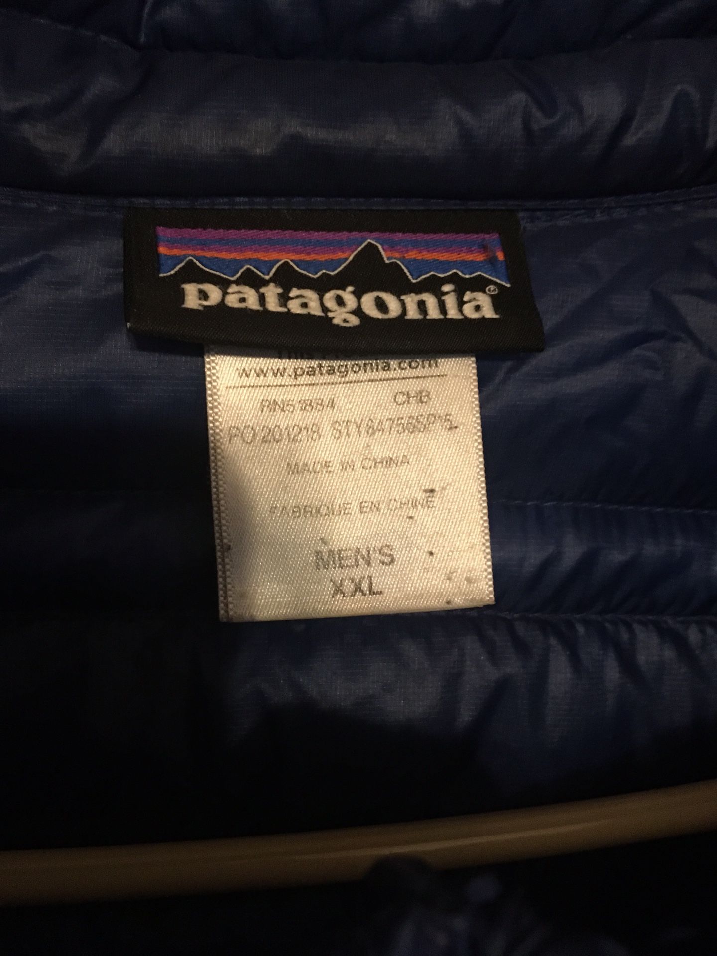 Mens Patagonia ultralight down jacket xxl