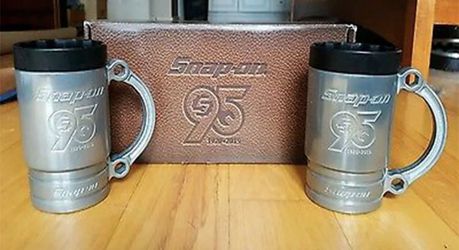 Snap On limited edition 95th Anniversary flankard mug set 
