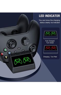 Controller Charger for Xbox one, ( J) Controller Charging Station Compatible with Xbox Series X|S/One/One X/One S/One Elite,Dual Charging Dock 2 x 120 Thumbnail
