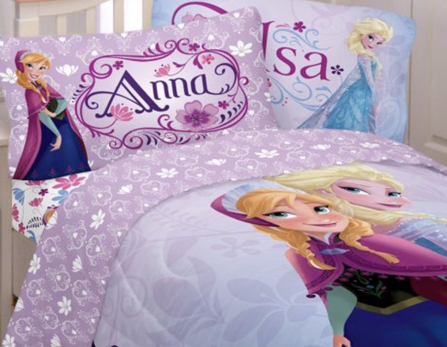 Disney Frozen Anna and Elsa Full Size Bed Set-$28