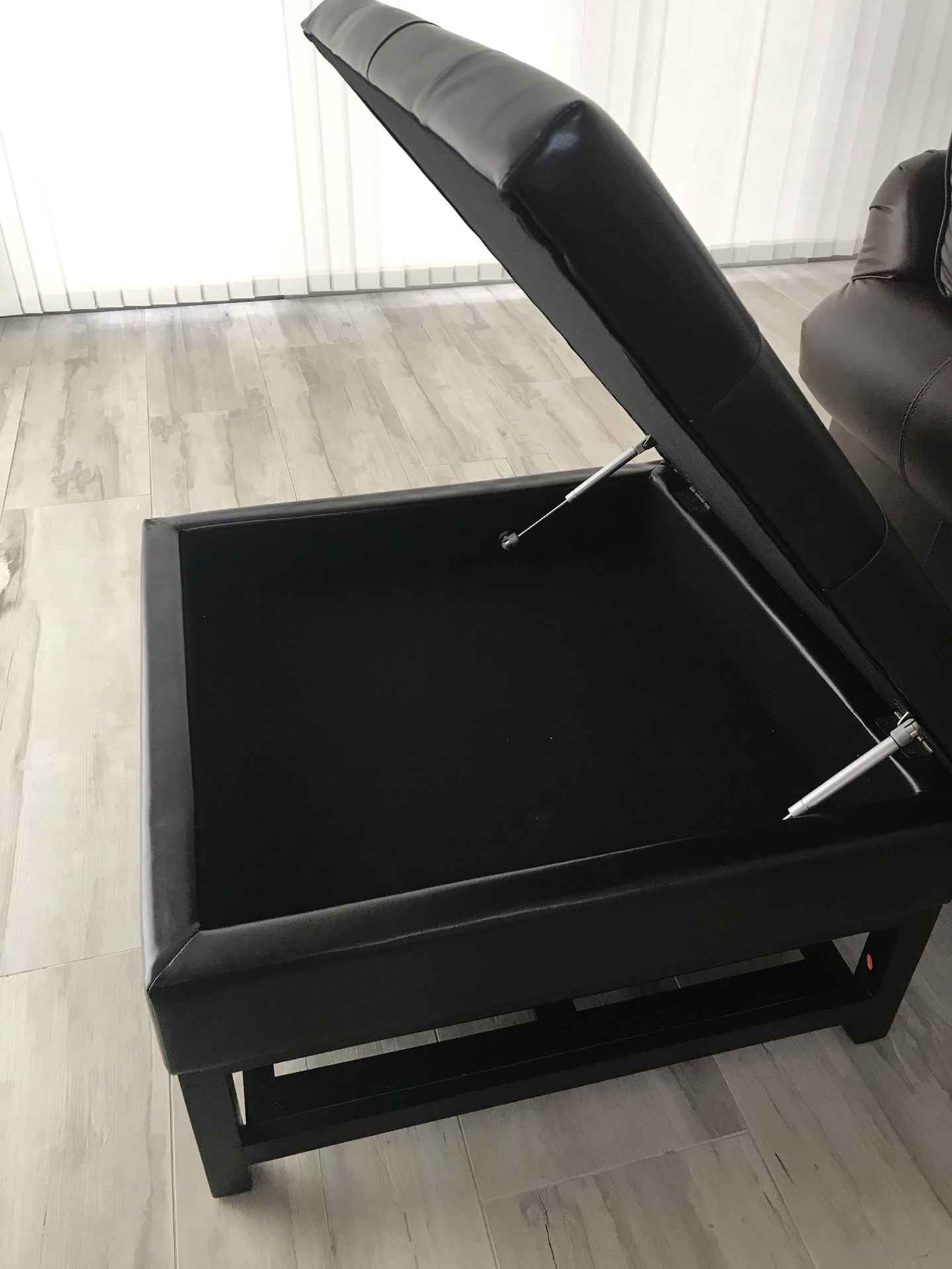 Leather Ottoman