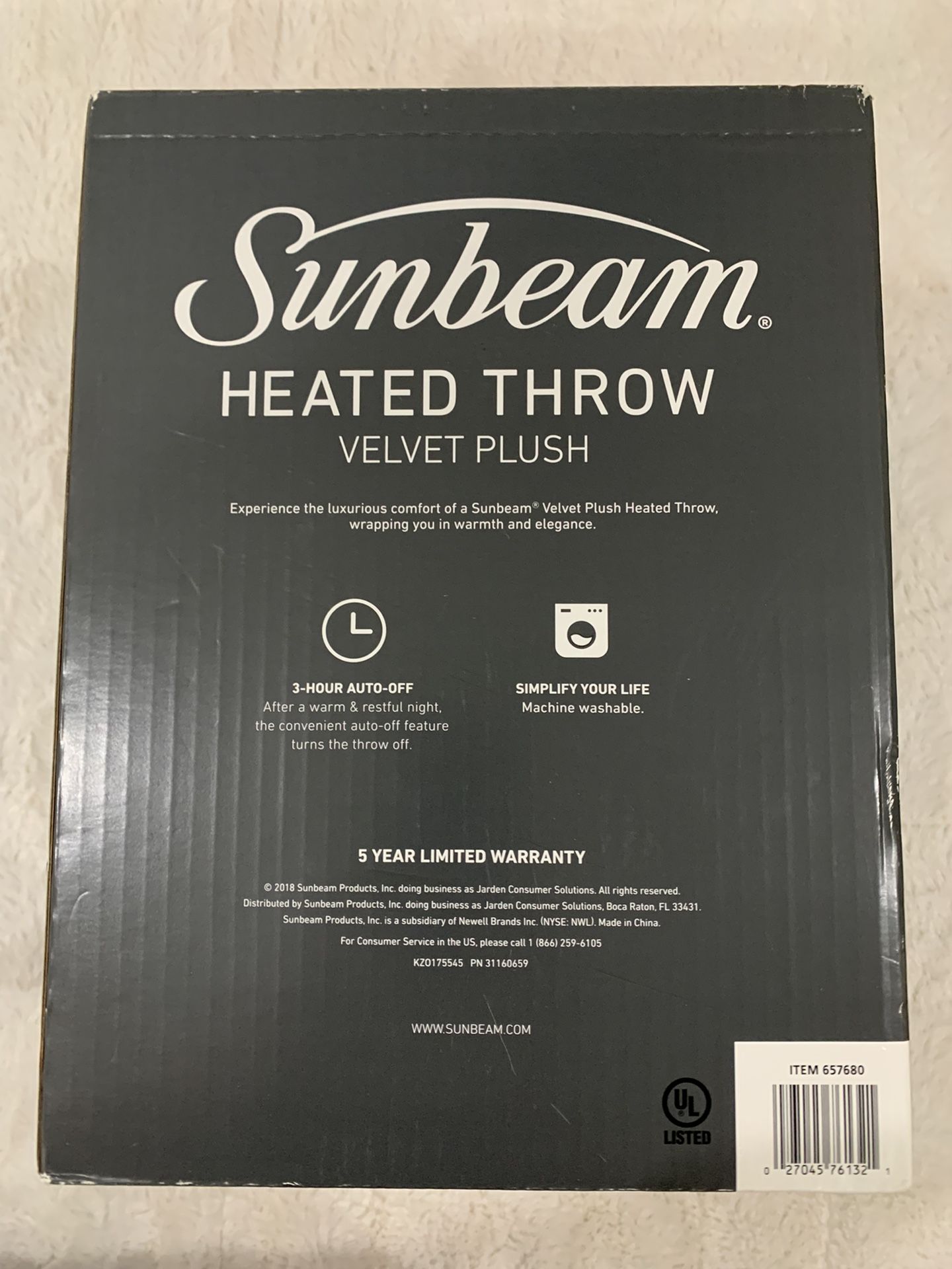 Sunbeam Heated Throw