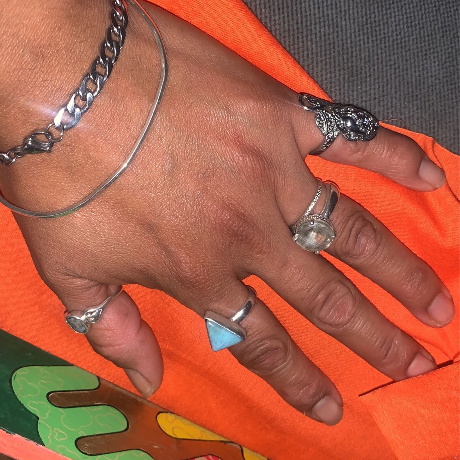 Silver 9 Rings