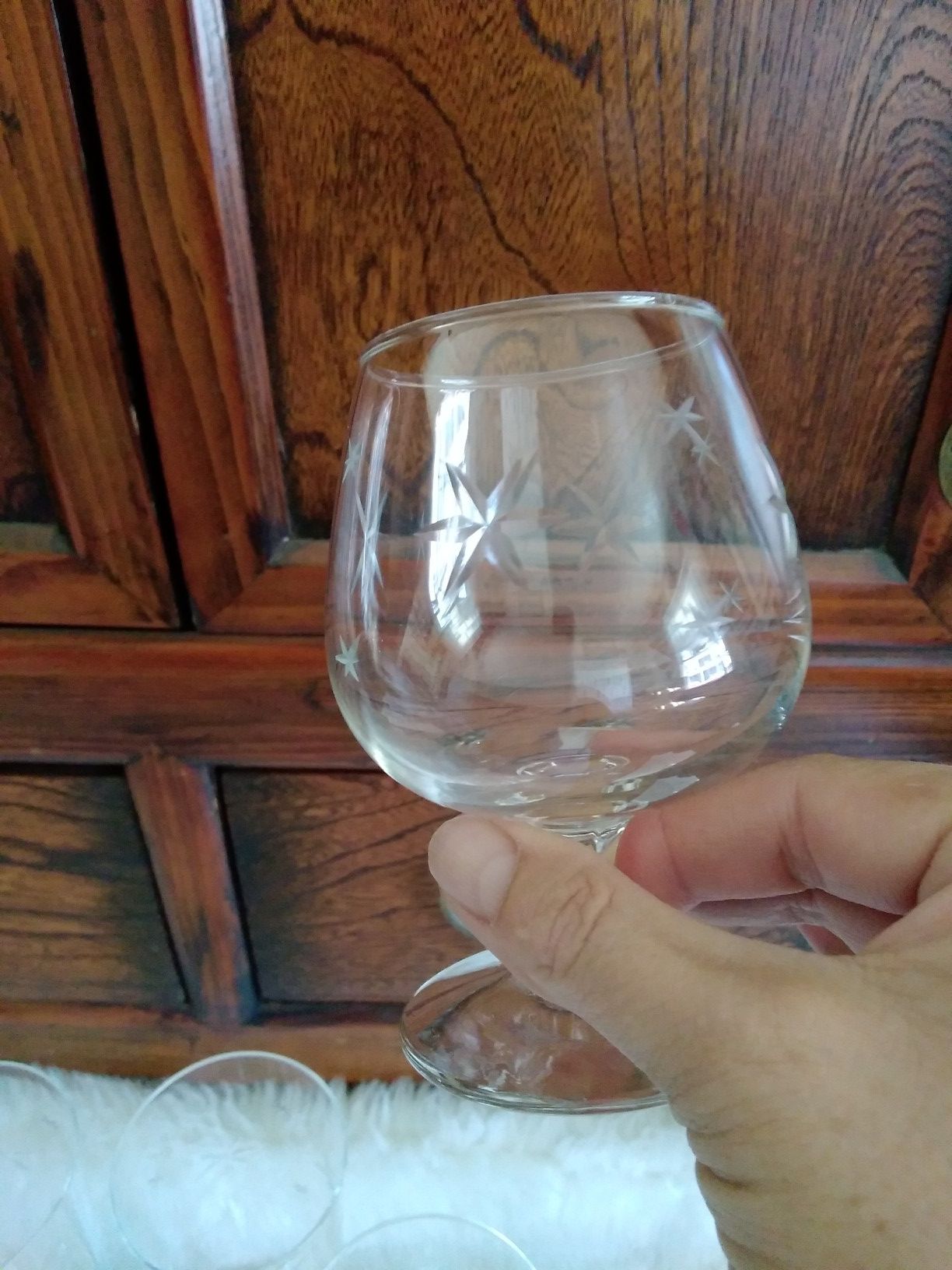 Vintage CRYSTAL Glassware Starburst Pattern