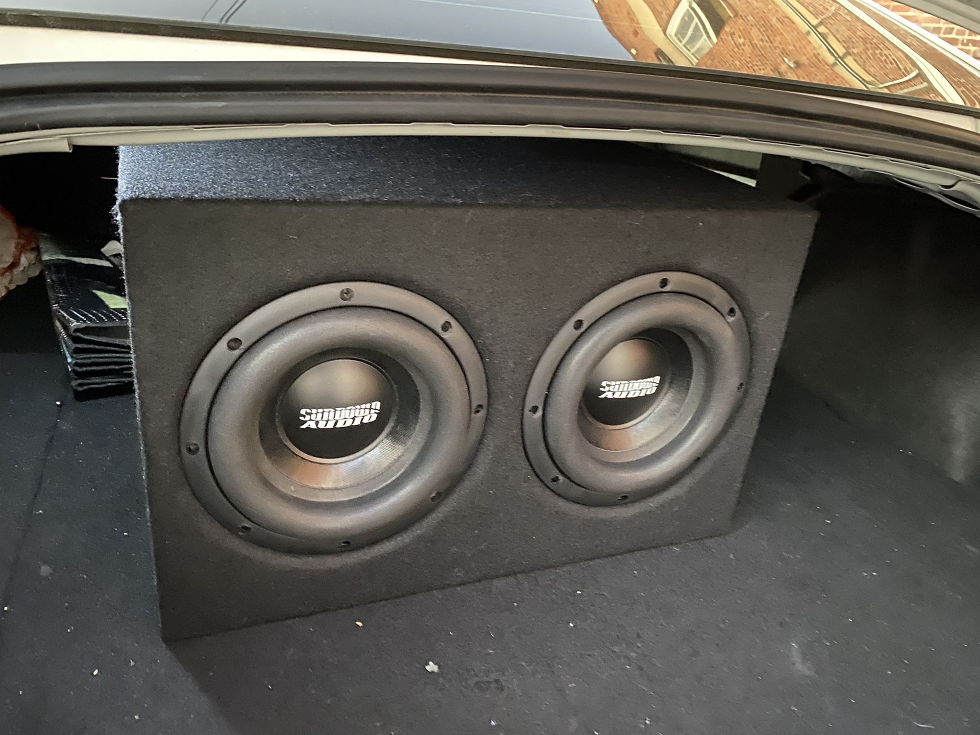 Sundown SA series 8 inch subs in custom ported box 1200 watts rms JL