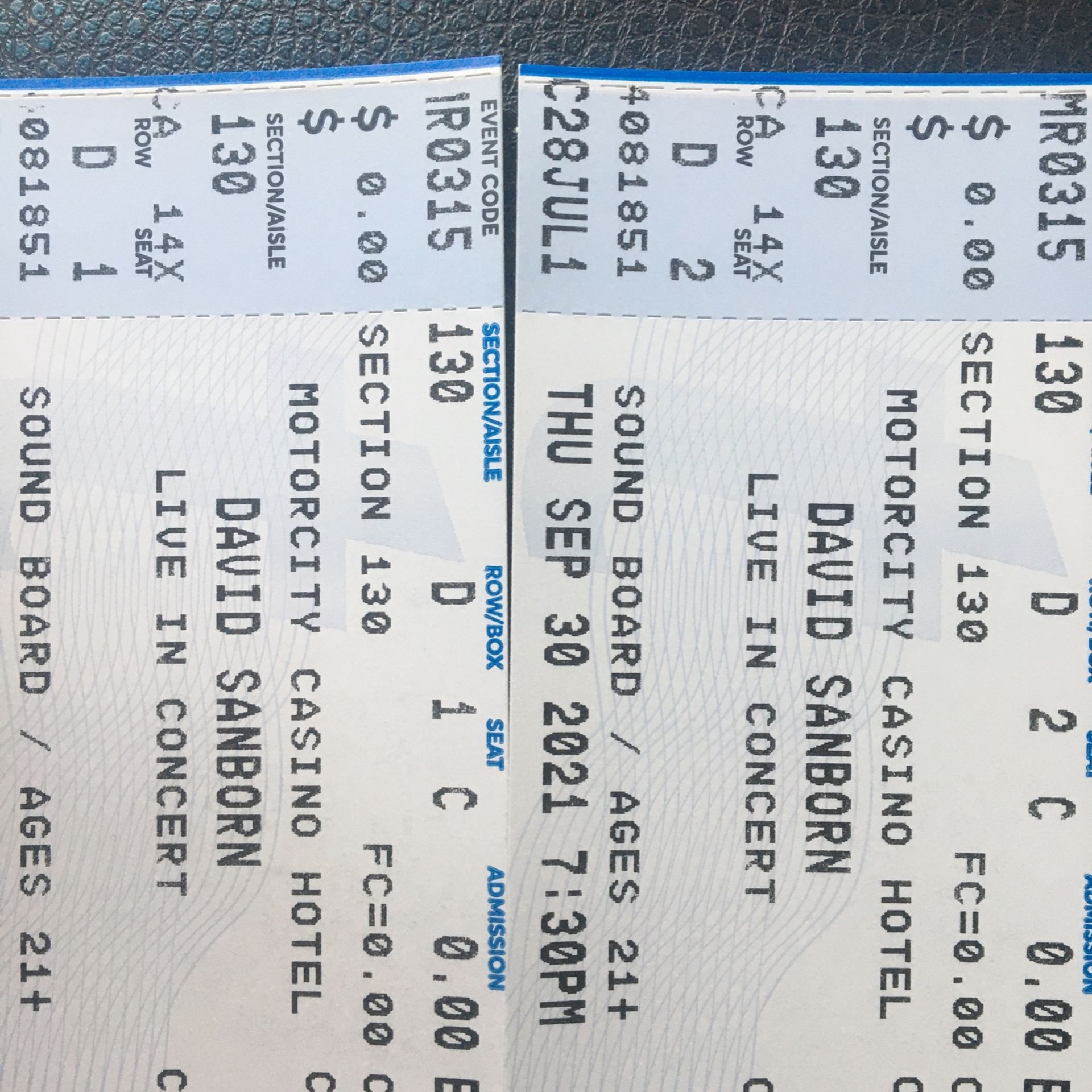 David Sanborn Tickets At The Motor City Soundboard Theatre
