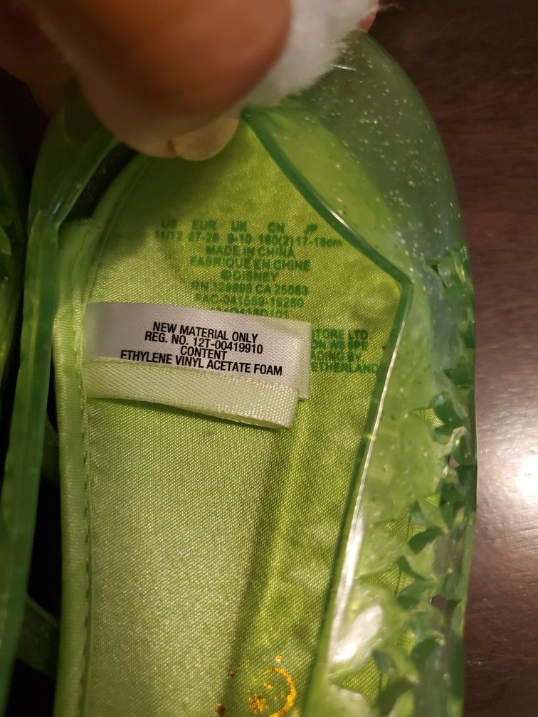 Tinkerbell Shoes Toddler Girls Size 11 12 Disney