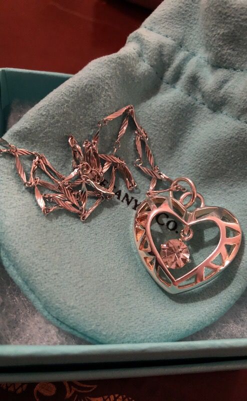 TIFFANY PENDANT WITH STERLING SILVER CHAIN!