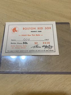 Boston Red Sox’s 1967 season pass 8/18 Tony C Thumbnail