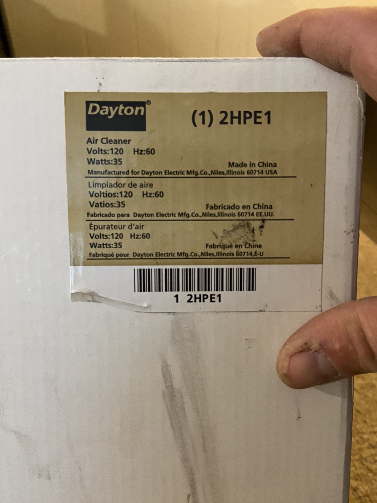 Dayton Hepa Air Cleaner Model 2HPE1, Extra Filters, Accessories-$60