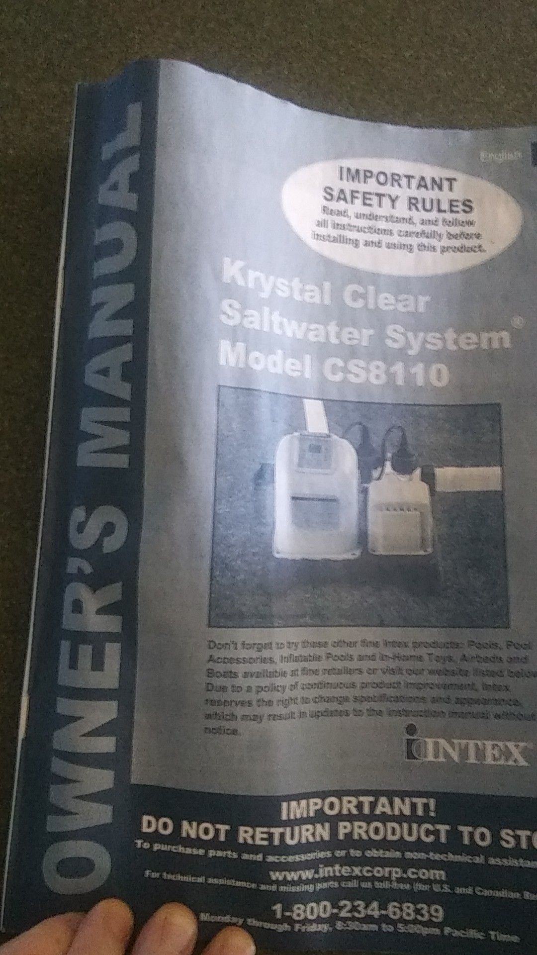 Salt Water system. CS8110