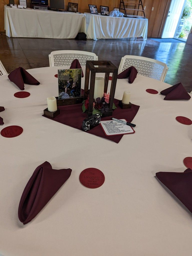 Burgundy Wedding Linens Napkins
