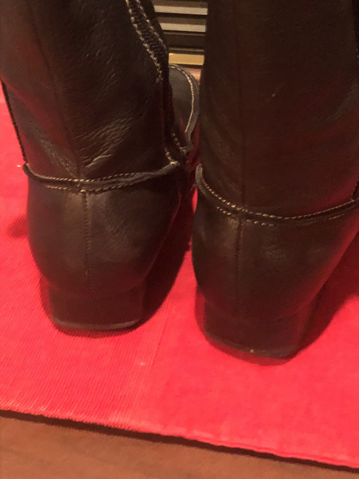 Women’s Bandolino Black Leather Flat Boots