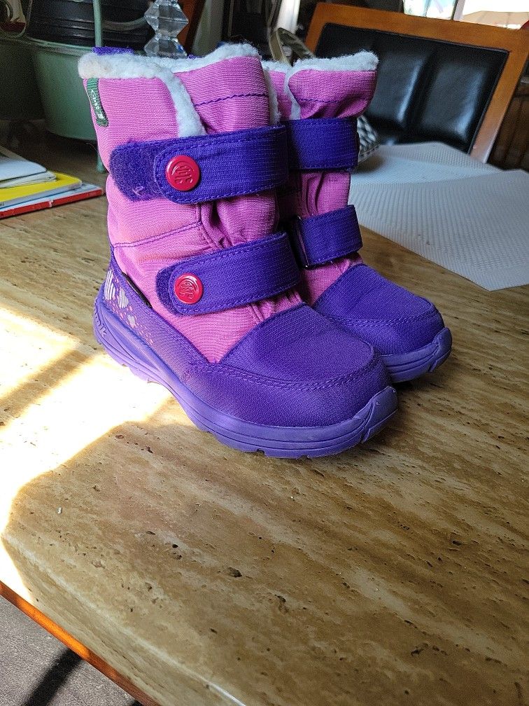 Little Girls Waterproof Snow Boots Size 10.5