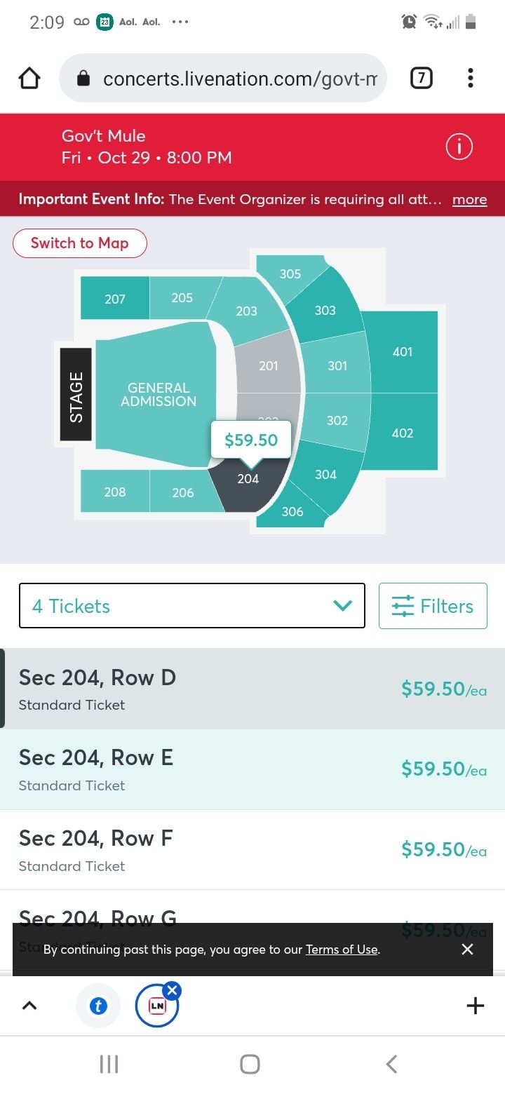 Gov't Mule Concerts Tickets 10/29/21