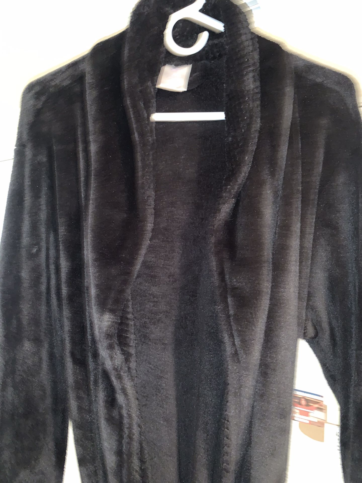 Black Polyester Robe