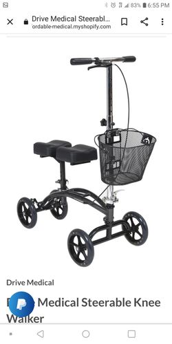 Drive Medical Knee Walker Brand New With Out Basket Thumbnail