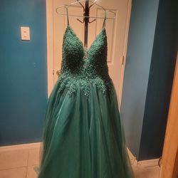 Mint Green Sweet Sixteen Or Quinceanera Style Gown  Thumbnail
